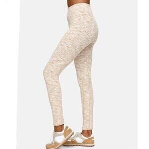 Outdoor Voices Terra Knit Leggings 7/8 Length Tan Mid Rise Stretch Small